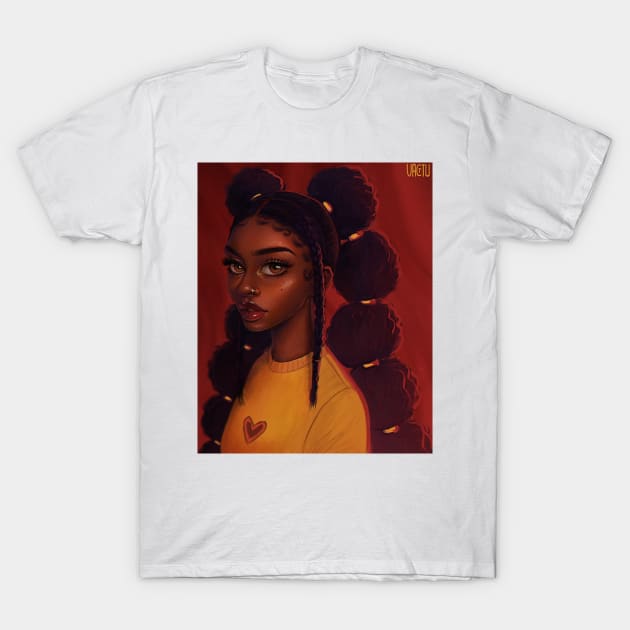 Braids and Brown Eyes T-Shirt by VactuART